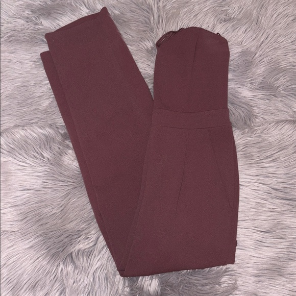 Express Sweetheart Strapless Jumpsuit with Zipper Detail and Pockets Size 0 - Picture 4 of 9